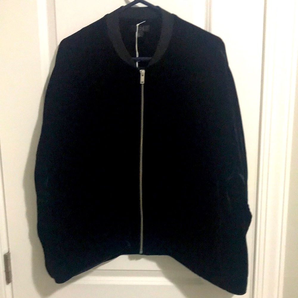 COS black velvet battle jacket NWT